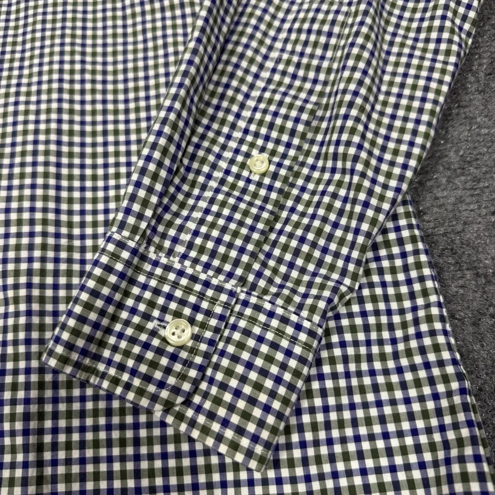 Polo Ralph Lauren Men's Gingham Check Button Down Shirt Blue Green Medium